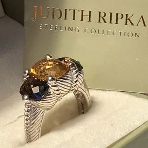 JUDITH RIPKA THREE STONE RING